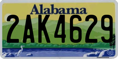 AL license plate 2AK4629