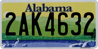 AL license plate 2AK4632