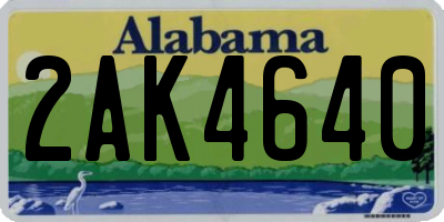 AL license plate 2AK4640
