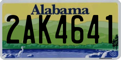 AL license plate 2AK4641