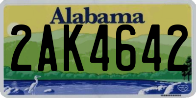 AL license plate 2AK4642