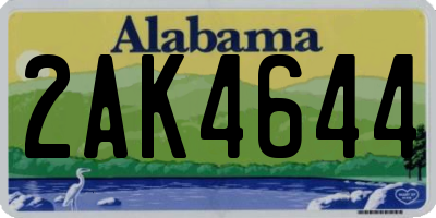 AL license plate 2AK4644