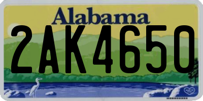 AL license plate 2AK4650
