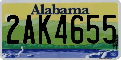 AL license plate 2AK4655