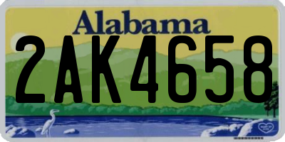 AL license plate 2AK4658