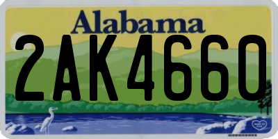 AL license plate 2AK4660