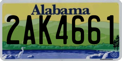 AL license plate 2AK4661