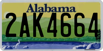 AL license plate 2AK4664