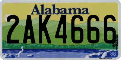 AL license plate 2AK4666
