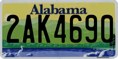 AL license plate 2AK4690
