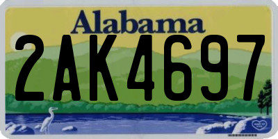 AL license plate 2AK4697