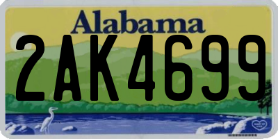AL license plate 2AK4699
