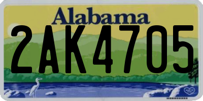 AL license plate 2AK4705