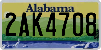 AL license plate 2AK4708