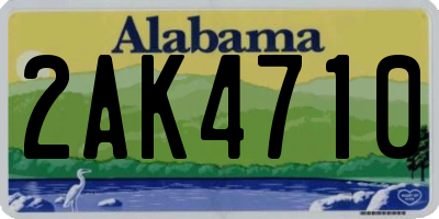 AL license plate 2AK4710