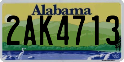 AL license plate 2AK4713
