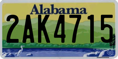 AL license plate 2AK4715