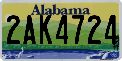 AL license plate 2AK4724