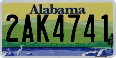 AL license plate 2AK4741