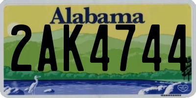 AL license plate 2AK4744