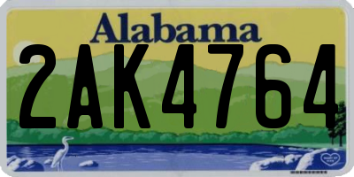 AL license plate 2AK4764
