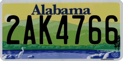 AL license plate 2AK4766