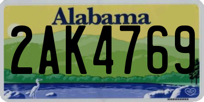 AL license plate 2AK4769