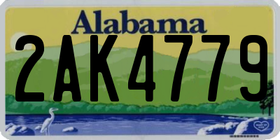 AL license plate 2AK4779