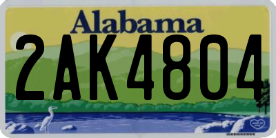 AL license plate 2AK4804