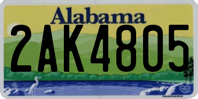 AL license plate 2AK4805