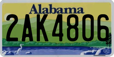 AL license plate 2AK4806