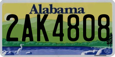 AL license plate 2AK4808