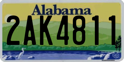 AL license plate 2AK4811
