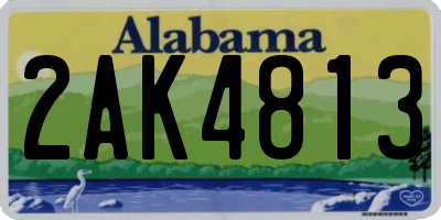 AL license plate 2AK4813
