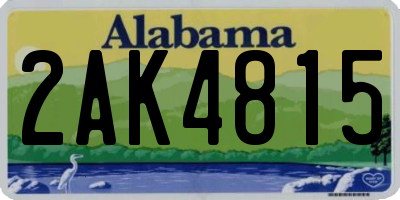 AL license plate 2AK4815