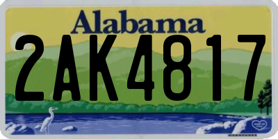 AL license plate 2AK4817