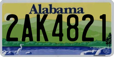 AL license plate 2AK4821