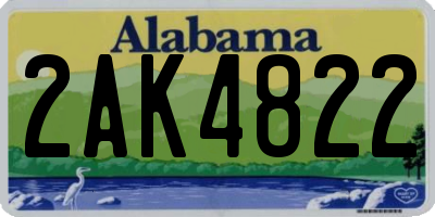 AL license plate 2AK4822