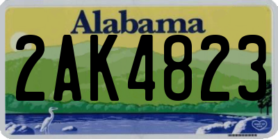 AL license plate 2AK4823