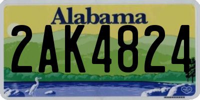 AL license plate 2AK4824