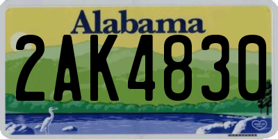 AL license plate 2AK4830