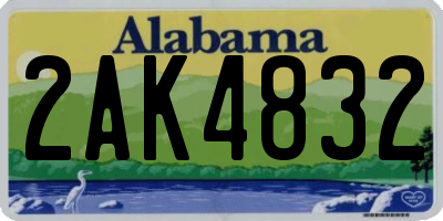 AL license plate 2AK4832