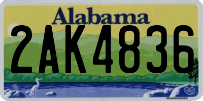 AL license plate 2AK4836