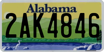 AL license plate 2AK4846