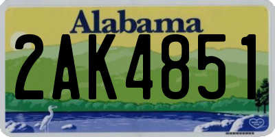 AL license plate 2AK4851