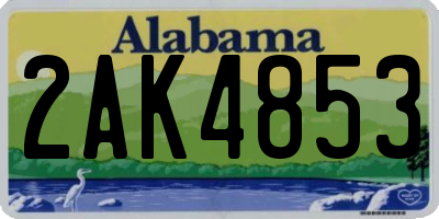 AL license plate 2AK4853