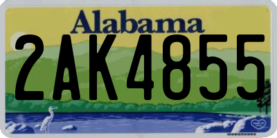 AL license plate 2AK4855