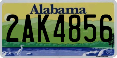 AL license plate 2AK4856