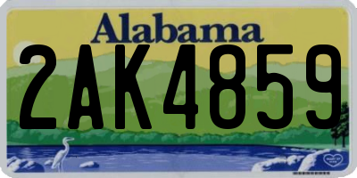 AL license plate 2AK4859