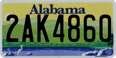 AL license plate 2AK4860